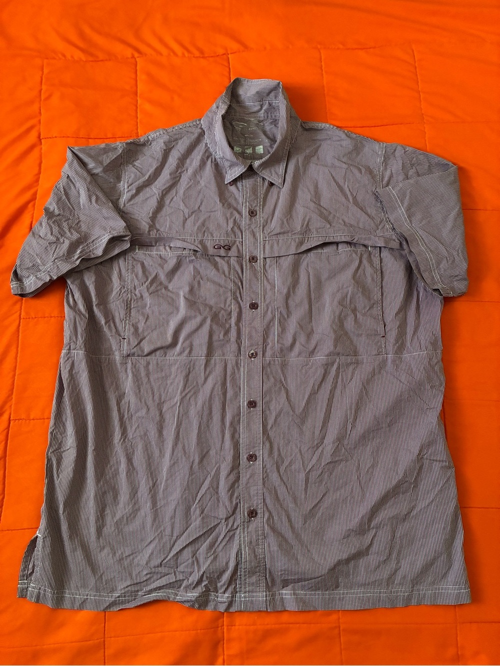 GameGuard Outdoors Shirt Mens XXL Fishing Short Sleeve Vented Button Up